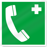 Emergency Telephone Symbol Safety Signs