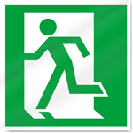 Exit Left Symbol Safety Signs