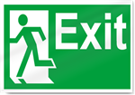 Exit Left2 Safety Sign