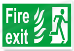 Fire Exit Right Safety Signs