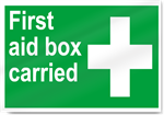 First Aid Box Carried Safety Signs