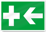 First Aid Box Left Safety Signs