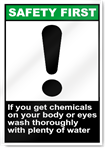 If You Get Chemicals On Your Body Safety First Signs