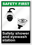 Safety Shower And Eyewash Station Safety First Signs