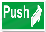 Push Safety Signs