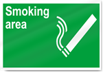 Smoking Area Safety Signs