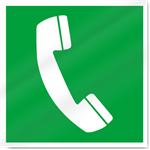 Telephone Symbol Safety Signs