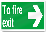 To Fire Exit Right Safety Signs