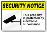 This Property Is Protected By Electronic Surveillance Security Signs