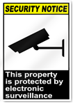 This Property Is Protected By Electronic Surveillance Security Signs