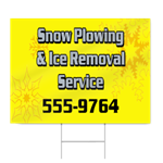 Snow Plowing and Ice Removal Service Sign