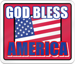 God Bless America Shaped Magnet