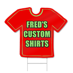 T-Shirt Shaped Sign