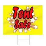 Tent Sale Sign - Yellow