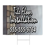 Tile Floor Installation Sign