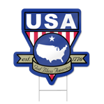 USA Badge Shaped Sign