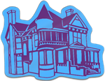 Victorian House Shaped Magnet