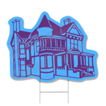 Victorian House Shaped Sign