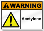 Acetylene Warning Sign