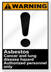 Asbestos Cancer And Lung Disease Hazard Warning Signs