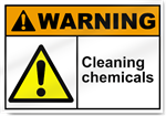Cleaning Chemicals Warning Sign