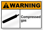 Compressed Gas Warning Sign