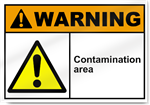 Contamination Area Warning Sign
