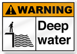 Deep Water Warning Sign