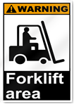 Forklift Area Warning Signs