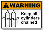 Keep All Cylinders Chained Warning Signs