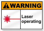 Laser Operating Warning Signs