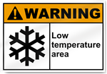 Low Temperature Area Warning Signs