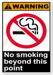 No Smoking Beyond This Point Warning Signs