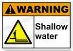 Shallow Water Warning Signs