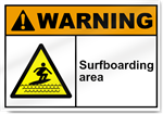 Surfboarding Area Warning Signs