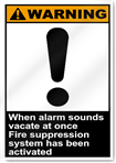 When Alarm Sounds Vacate At Once Warning Signs