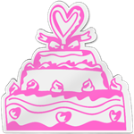 Wedding Cake Shaped Magnet