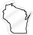 Wisconsin Shaped Magnet