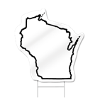 Wisconsin Shaped Sign