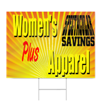 Women's Plus Apparel Sign